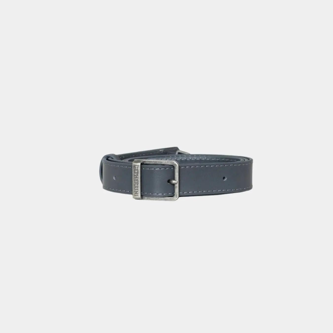 Adjustable gray leather shoulder strap with silver buckle designed for Eleanor handbag
