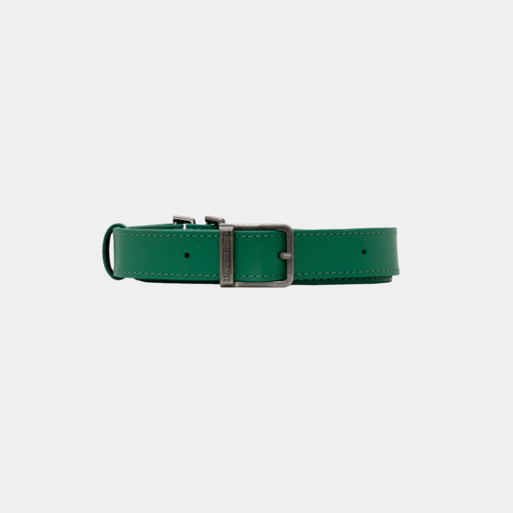 Detachable and adjustable green leather strap with aged silver-tone buckle detail for Malisa handbag