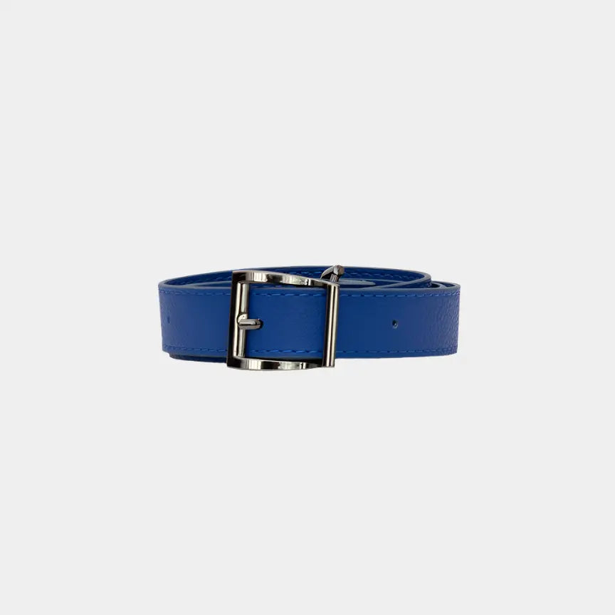 Adjustable detachable strap in royal blue leather for the Opal handbag