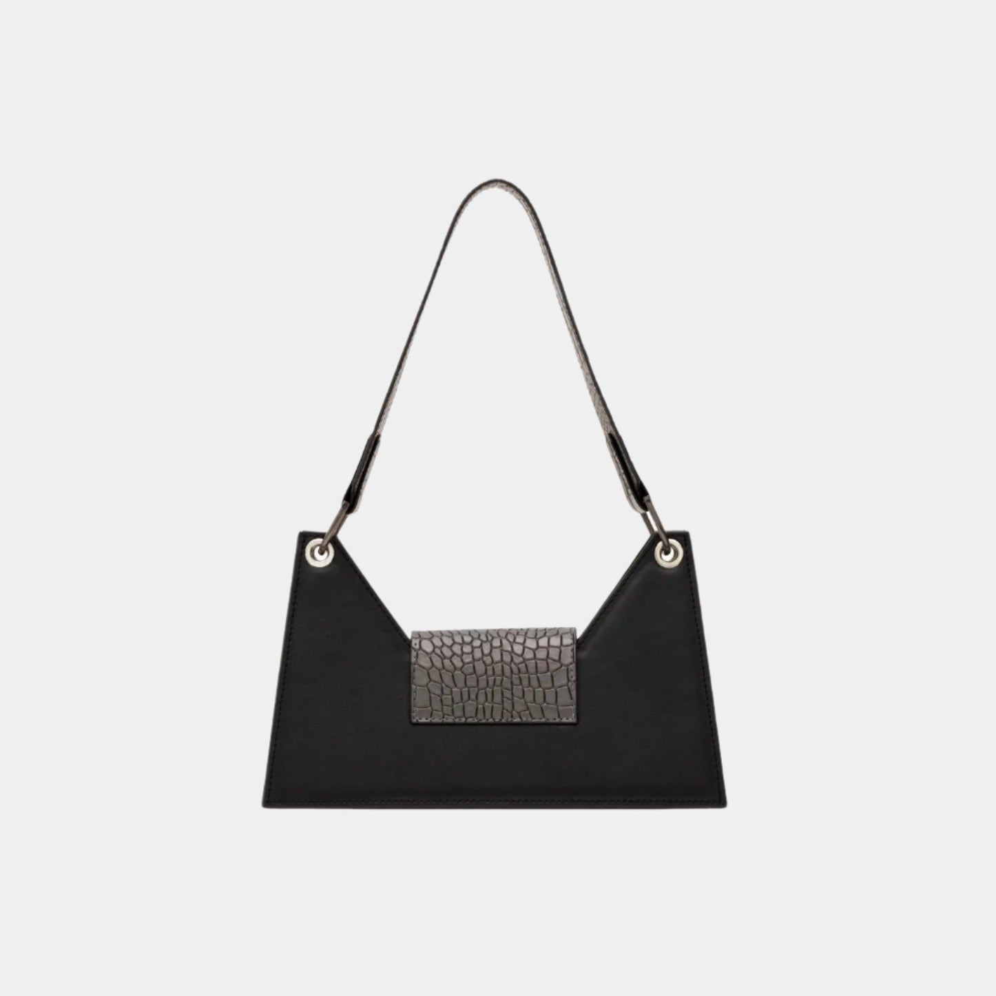 Back view of Kanna shoulder bag with sleek black leather and clean lines
